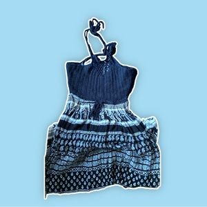 Earthbound halter knit and maxi dress